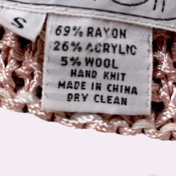 Nannell Vintage Embroidered Flowers Rhinestone Knit Sweater Womens Size Small - Picture 7 of 10